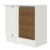 Balcão Armário de Cozinha de Canto 100% MDF com Tampo 1 Porta Branco/Rustic Smart Madesa