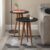 Conjunto Sala Mesas Slim Canto e Lateral Redonda Pés Madeira