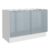 Balcão de Pia Madesa Lux 120 cm 2 Portas – Branco/Cinza