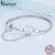 Bamoer 925 Prata Simples Pulseira Básica Com Corrente De Segurança Jóias Da Moda Para Mulheres