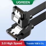 Cabo UGREEN Sata 3.0 Para Unidade De Disco Rígido SSD HDD 3 Reto De Ângulo Placa Mãe Asus MSI Gigabyte (50cm)