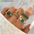 Venda A Quente Imitação De Pedras Gemas Verdes 5pcs Conjunto De Anéis Para Mulheres Rhinestone Geométrico Anel Meninas Joias Festa Vestindo