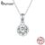 Bamoer S925 Colar Moissanite Brilhante Moda Para Mulheres Estudante MSN008