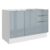 Balcão Gabinete de Pia Madesa Lux 120 cm 2 Portas 3 Gavetas – Branco/Cinza