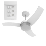 Ventilador De Teto Silencioso Aliseu Wave Branco Com Controle De Parede