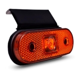 Lanterna Lateral Carreta Facchini LED Âmbar Laranja com Suporte com Fio 12V 24V
