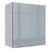 Armário Aéreo Madesa Lux 60 cm 1 Porta – Branco/Cinza
