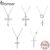 Bamoer 925 Sterling Silver Cross Collection Colar Moda Joias Para Mulheres E Homens