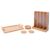 Kit com porta cápsulas, bandeja retangular com alças e jogo de porta copos de bambu – Oikos