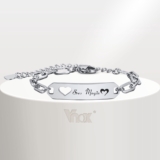 Vnox Nome Do Bebê Pulseira De Aço Inoxidável , Identificação Para Criança De Menino Presente De Aniversário