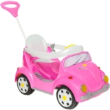 Carrinho Passeio Pedal Calesita 1300 Fouks Fusca 2 em 1 Pink