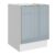 Balcão Madesa Lux 60 cm 1 Porta – Branco/Cinza