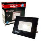 Refletor De LED Slim Preto 6500K Bivolt 10W IP65 A Prova D’ Água Iluminação – AVANT Original