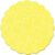 Fundo Rendado Redondo Amarelo 7cm – 100 unidades – Cromus – Rizzo Embalagens