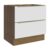 Balcão Madesa Lux 80 cm 2 Gavetas (Sem Tampo) – Rustic/Branco Veludo