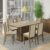 Conjunto Sala de Jantar Madesa Ohana Mesa Tampo de Madeira com 6 Cadeiras – Rustic/Crema/Pérola