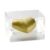 Caixa Meio Ovo de Coração em Acrílico Resistente Transparente 350g – Linha Elegance – Cromus Páscoa Rizzo