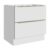 Balcão Madesa Lux 80 cm 2 Gavetas (Sem Tampo) – Branco/Branco Veludo