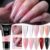 LILYCUTE Gel De Extensão Rápida Unhas Nude Pink Glitter Soak Off Semi Permanente Arte De