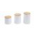 Kit 3 potes dolomita com tampa de bambu zig zag 900ml, 1,2l e 1,5l – Oikos