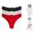 Kit com 3 Calcinhas  Lingerie Tanga de Microfibra