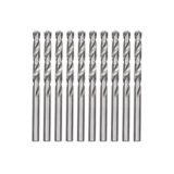 Jogo Brocas Aço Rápido 10 Unidades 9/64 Pol 3mm Para Metal Plástico E Madeira