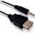 Cabo USB Femea + Plug Adaptador P2 Para Carro Moto Áudio Portátil 1,5 Metros