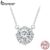 Bamoer 925 Sterling Silver 1 Carat Moissanite Genuíno Jóias De Moda MSN011