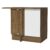 Balcão Armário de Cozinha de Canto 1 Porta Rustic/Branco Glamy Madesa