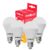 Kit 4 Lampadas Led Bulbo A60 9W E27 Bivolt 3000K Luz Amarela