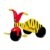 Triciclo Infantil Tigrão Amarelo e Vermelho Xalingo – 0762.1