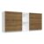 Armário de Cozinha Aéreo 150 cm 2 Portas e 2 Nichos Branco/Rustic Glamy Madesa