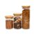 Kit 3 potes de vidro herméticos com tampa de bambu 250ml, 300ml e 450ml – Oikos