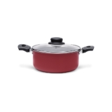 Caçarola Com Tampa Brinox Ruby Antiaderente 1,9 Litros Ø 18 cm Vermelho