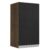 Armário de Cozinha Aéreo 35 cm 1 Porta Rustic/Preto Glamy Madesa