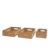 Kit 3 caixas organizadoras empilháveis de bambu e palhinha 2 de 32cm e 1 de 24cm – Oikos