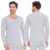 Blusa Masculina Segunda Pele Manga Longa Tecido Canelado Confortavel Basico Gola em V Ribana