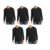 Kit 5 Camisetas Manga Longa Preta Lisa Masculina