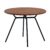 Mesa Redonda Carraro 1588 77x100cm Tubo Com Tampo De Madeira
