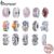 Bamoer Silver 925 Spring Series Pendant of Garden Flower Spacer DIY Beads for Bracelet