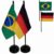 Kit 2 bandeirinhas de mesa Brasil e Alemanha