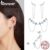 Brincos Bamoer 925 Silver Star Tree Leaf Eards Pinos De Orelha De Prata Mulher Fashion Jewelry