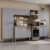 Armário de Cozinha Completa 325cm Cinza/Rustic Emilly Joy Madesa 01