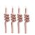 Vela Tubo Rose – 4 un – Silver Festas