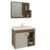 Kit Conjunto Gabinete para Banheiro com 1 Porta Cuba e Espelheira Lotus Mgm