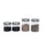 Kit 4 potes de vidro com tampa inox bolhas redondo 800ml e 1300ml – Mozcada