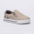 Sapatênis Infantil Masculino Bege com Zíper Slip On Iate Confortável Casual Escolar 22337 Pequito