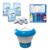 Kit 10 Pastilhas Cloro + Clorador de Piscina e Estojo Teste