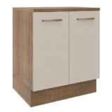 Balcão Armário de Cozinha 70 cm 2 Portas Rustic/Crema Agata Madesa