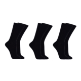 Kit C/3 Pares de Meias Sociais Algodão – Preto